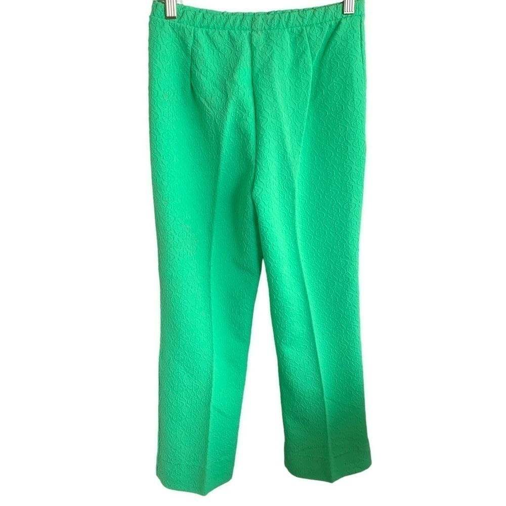 Vintage 70s Women’s Polyester Pants Green Size 12 Retro Mid Century Mod